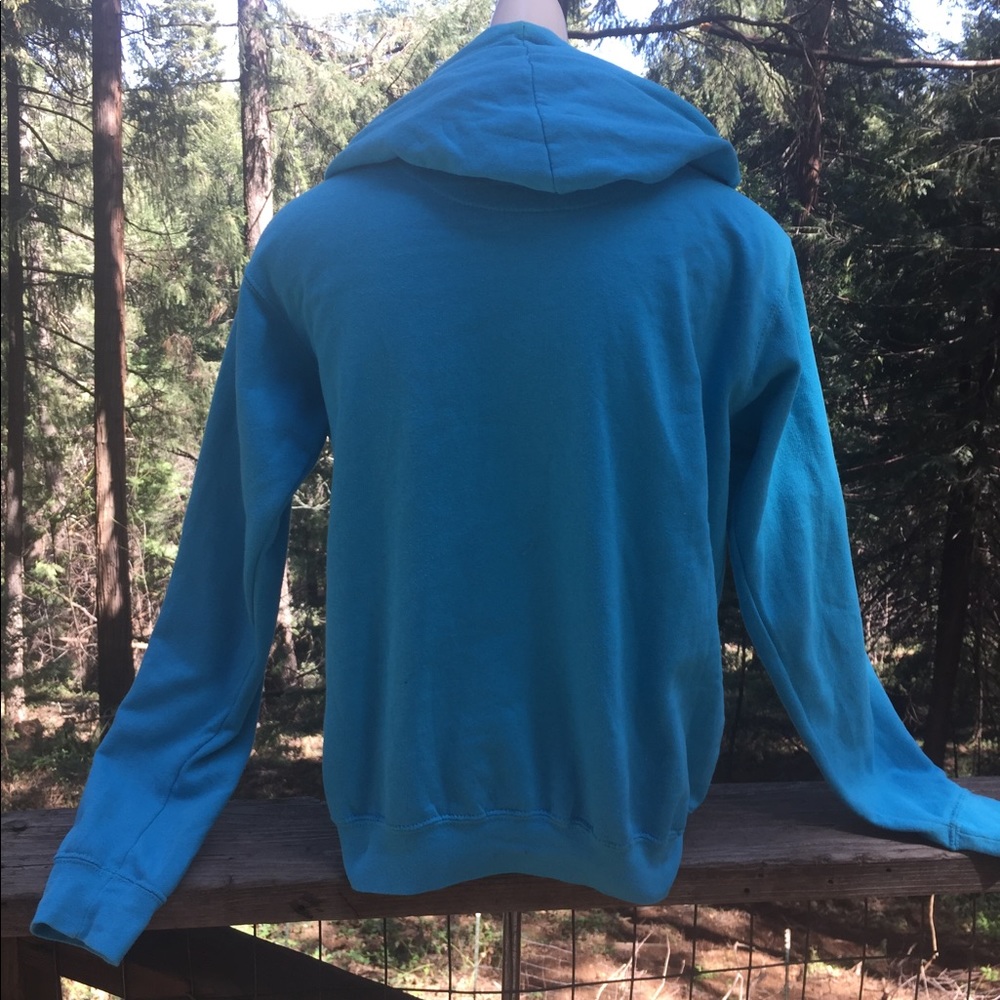 Songbird turquoise, “lime green zipper front hoody long sleeve active wear - Picture 8 of 8